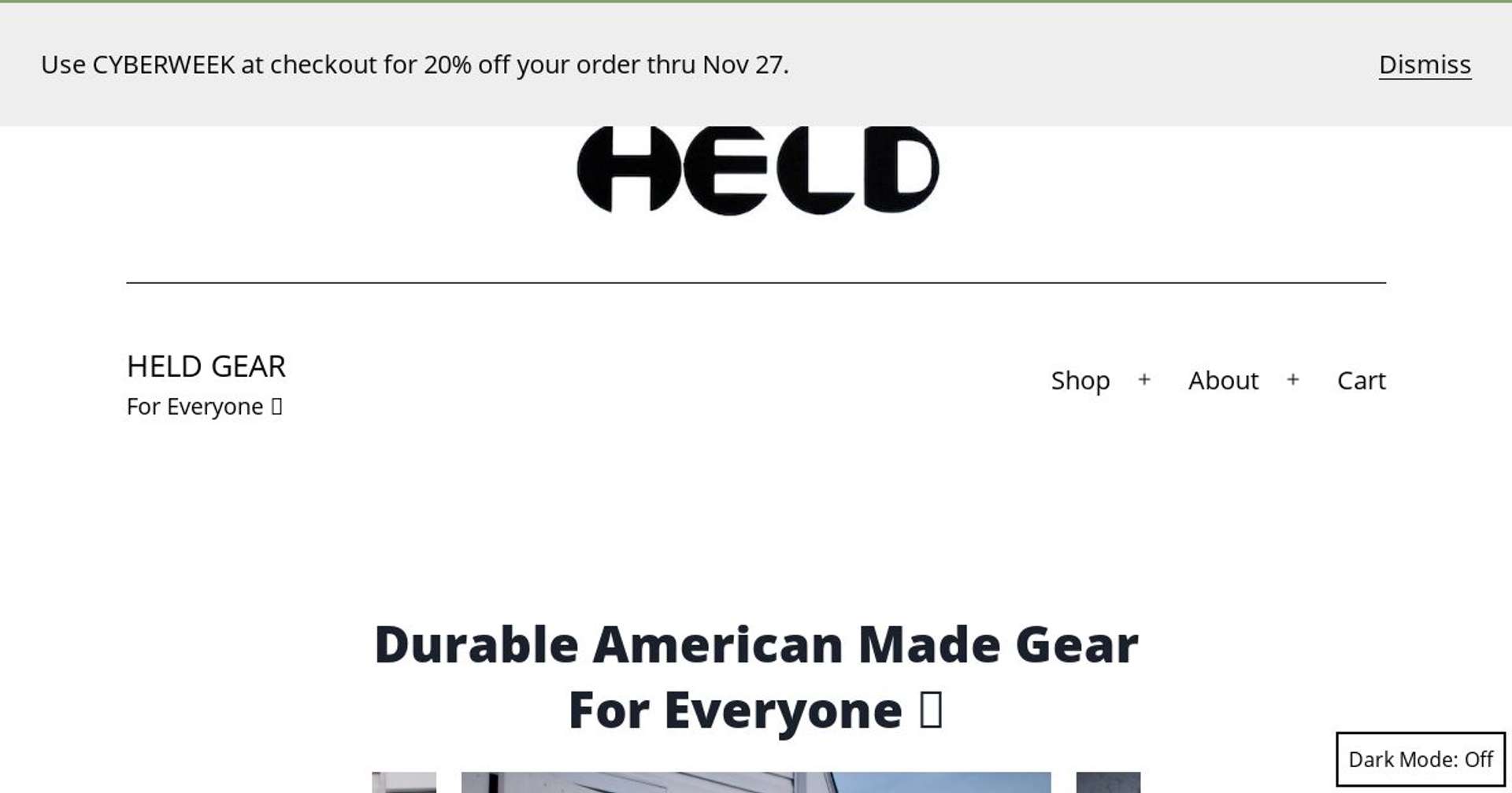 Screenshot of https://www.heldgear.com/