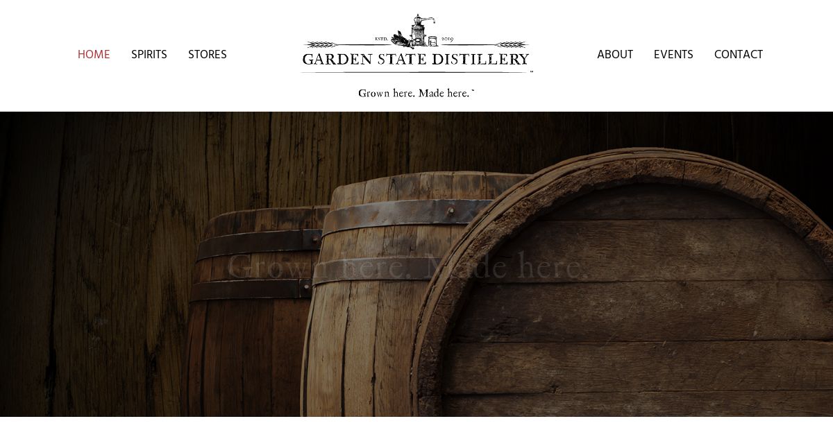Screenshot of https://gardenstatedistillery.com/