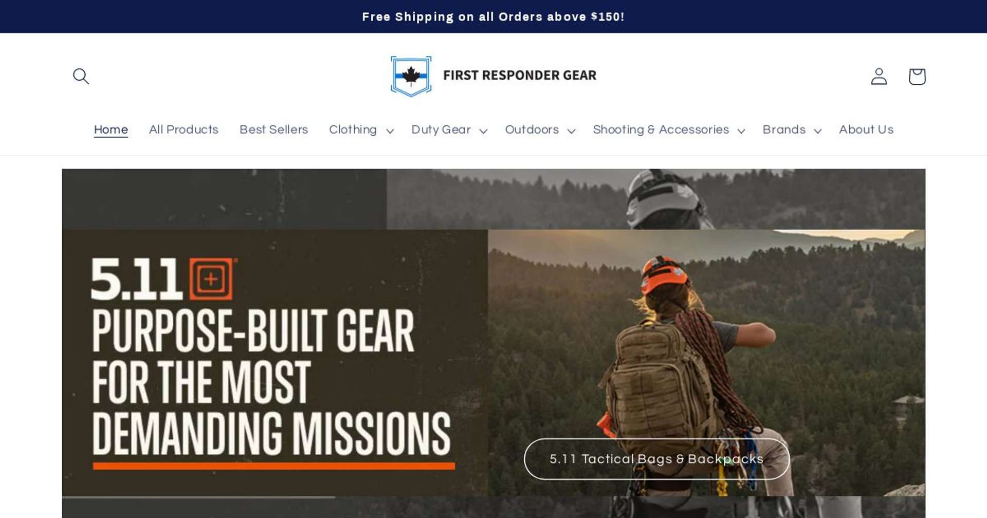 Screenshot of https://frgtactical.com/